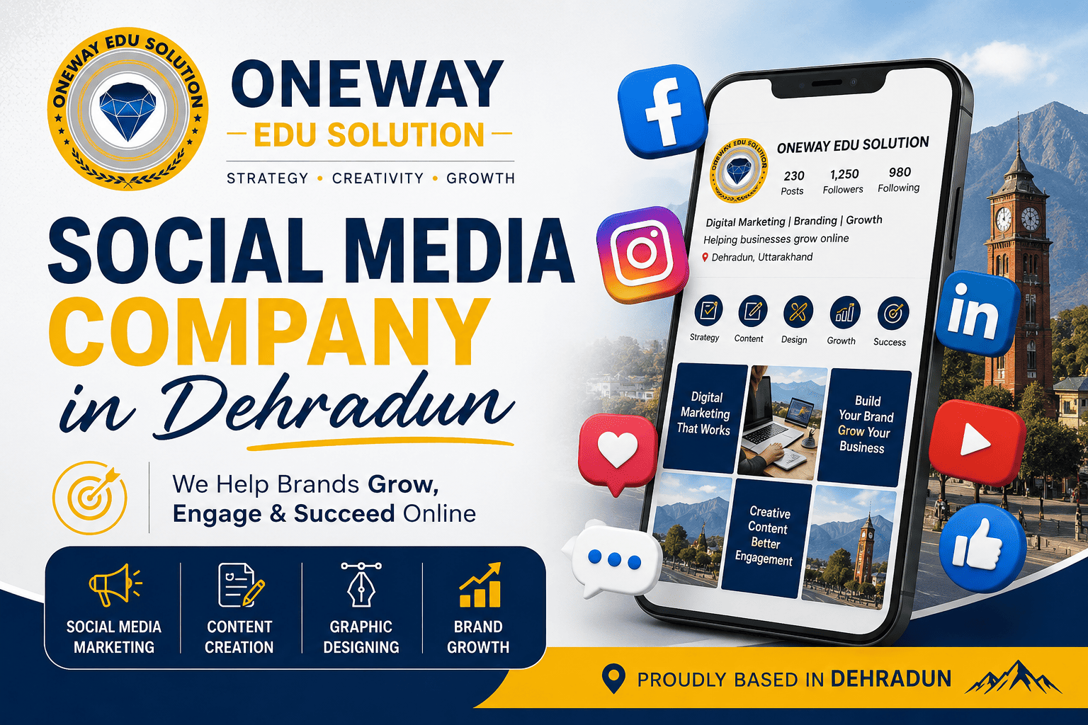 Social Media Company in Dehradun ONEwAY EDU SOLUTION